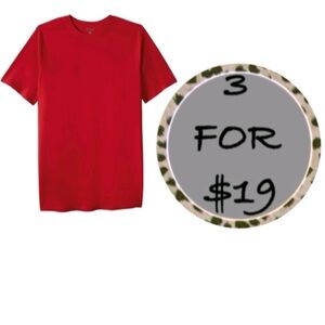 3/$19 Basic Red short sleeve T-shirt